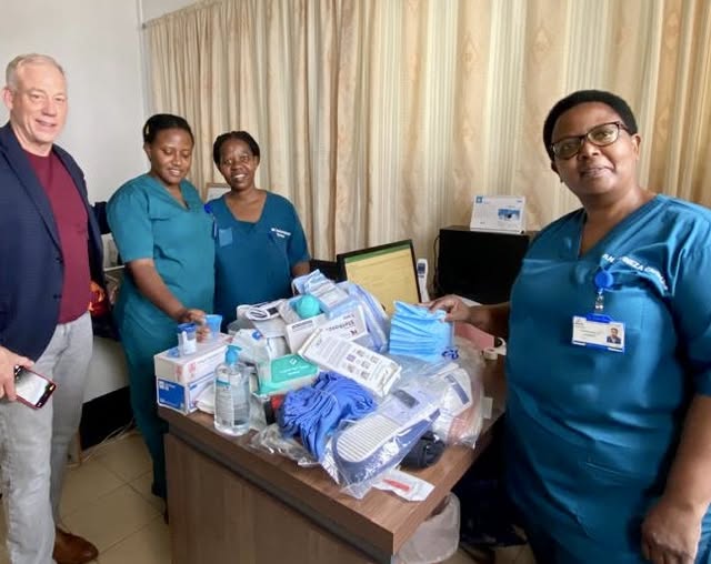 Rotarian Steve Hays delivers project C.U.R.E. kit to Rwanda